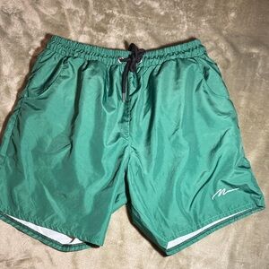 Green boo-hoo man Swim Shorts with Drawstring